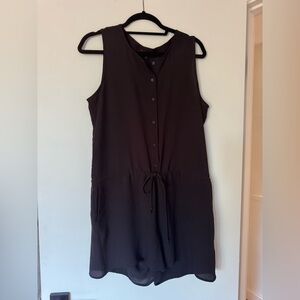 Gibson tie waist Henley Romper - Large